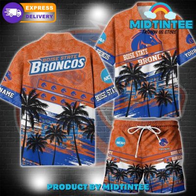 Boise State Broncos NCAA Pattern Personalized Hawaiian Set