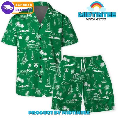Boston Celtics Team Beach Vibes Pattern Combo Hawaiian Set