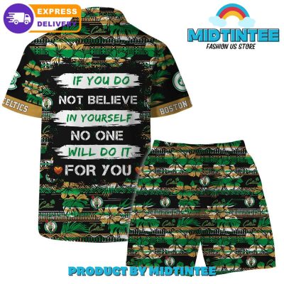 Boston Celtics Team Pattern Vintage Combo Hawaiian Set