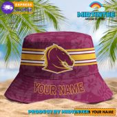 Brisbane Broncos NRL Summer Personalized Bucket Hat - Midtintee