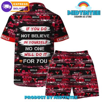 Chicago Bulls Team Pattern Vintage Combo Hawaiian Set