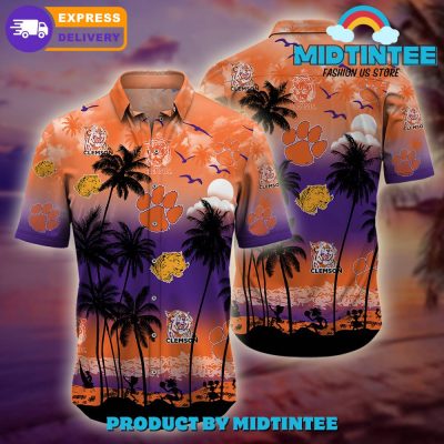 Clemson Tigers Logo Combo Hawaiian Shirt, Shorts
