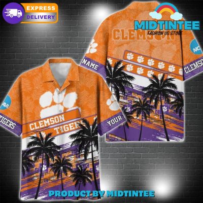 Clemson Tigers NCAA Pattern Personalized Hawaiian Set