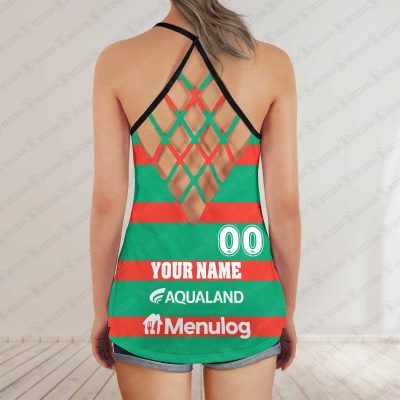 South Sydney Rabbitohs jersey Women's Criss Cross Tanktop ? Bold & Sporty