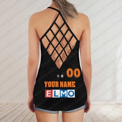 Wests Tigers jersey Women's Criss Cross Tanktop ? Bold & Sporty
