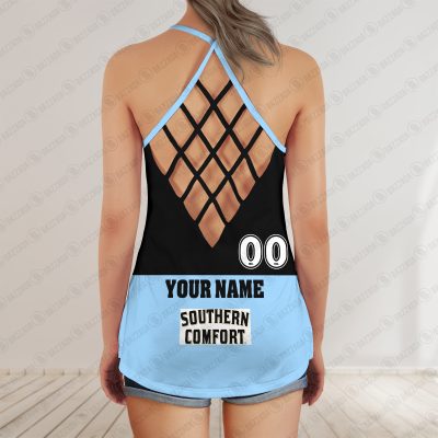 Cronulla-Sutherland Sharks jersey Women's Criss Cross Tanktop ? Bold & Sporty