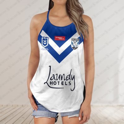 Canterbury-Bankstown Bulldogs jersey Women's Criss Cross Tanktop ? Bold & Sporty
