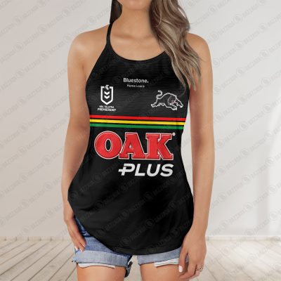 Penrith Panthers jersey Women's Criss Cross Tanktop ? Bold & Sporty