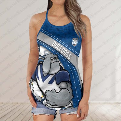 Canterbury-Bankstown Bulldogs 2025 Women's Criss Cross Tanktop ? Bold & Sporty Canterbury-Bankstown Bulldogs 2025 Women's Criss Cross Tanktop ? Bold & Sporty