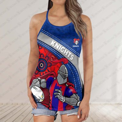Newcastle Knights 2025 Women's Criss Cross Tanktop ? Bold & Sporty