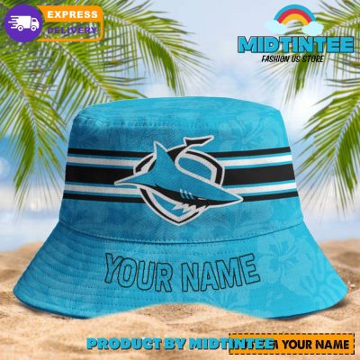 Cronulla Sutherland Sharks NRL Summer Personalized Bucket Hat - Midtintee