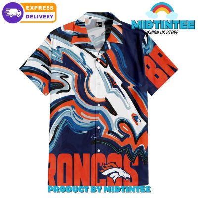 Denver Broncos Oil Painting Art Print Hawaiian Shirt And Short