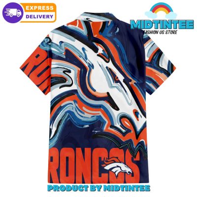 Denver Broncos Oil Painting Art Print Hawaiian Shirt And Short