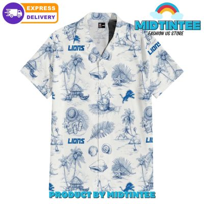 Detroit Lions Sunny Beach Hawaiian Shirt And Short