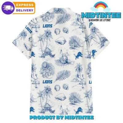 Detroit Lions Sunny Beach Hawaiian Shirt And Short