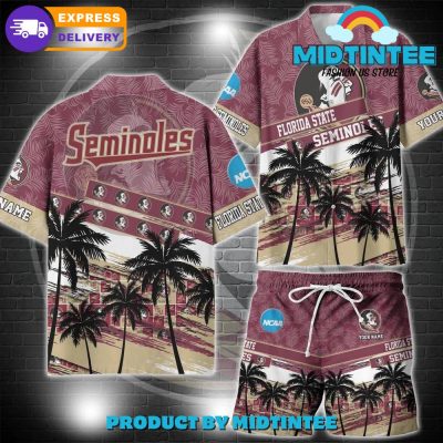 Florida State Seminoles NCAA Pattern Personalized Hawaiian Set