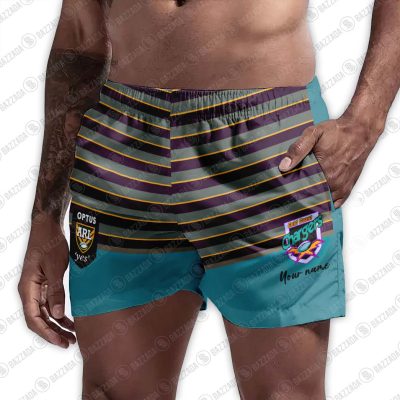 Personalize Men Short Supporter NRL Vintage Heritage NRLVTG004
