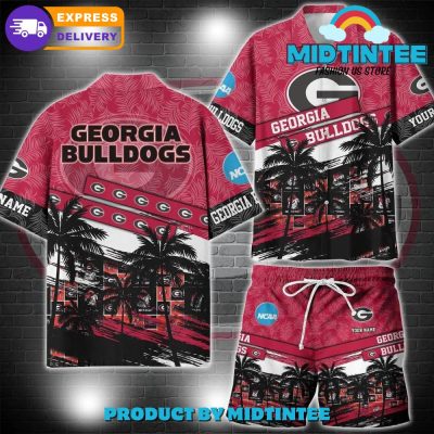 Georgia Bulldogs NCAA Pattern Personalized Hawaiian Set