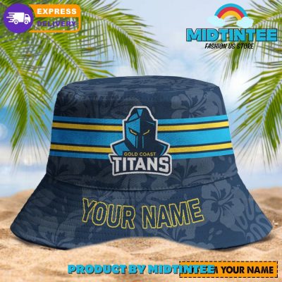 Gold Coast Titans NRL Summer Personalized Bucket Hat - Midtintee Gold Coast Titans NRL Summer Personalized Bucket Hat - Midtintee