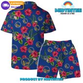 Golden State Warriors Team Hawaiian Set Floral Pattern - demo10