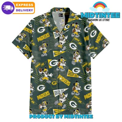 Green Bay Packers X Mickey Mouse Hawaiian Shirt And Short