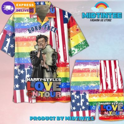 Harry Styles Love On Tour Hawaiian Shirt And Short