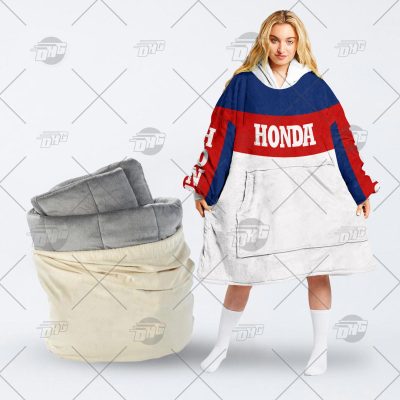 Vintage Honda Motocross MX dirt bike oodie blanket hoodie snuggie hoodies - OldSchoolThings - Personalize Your Own New & Retro Sports Jerseys, Hoodies, T Shirts