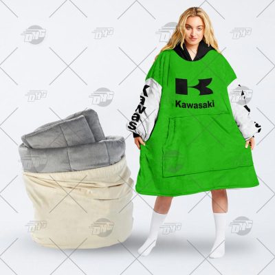 Vintage Kawasaki Motocross MX Enduro dirt bike oodie blanket hoodie snuggie hoodies - OldSchoolThings - Personalize Your Own New & Retro Sports Jerseys, Hoodies, T Shirts