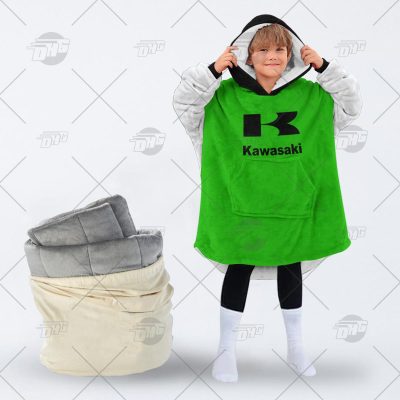 Vintage Kawasaki Motocross MX Enduro dirt bike oodie blanket hoodie snuggie hoodies - OldSchoolThings - Personalize Your Own New & Retro Sports Jerseys, Hoodies, T Shirts