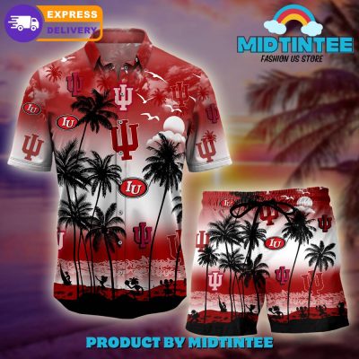 Indiana Hoosiers Logo Combo Hawaiian Shirt, Shorts