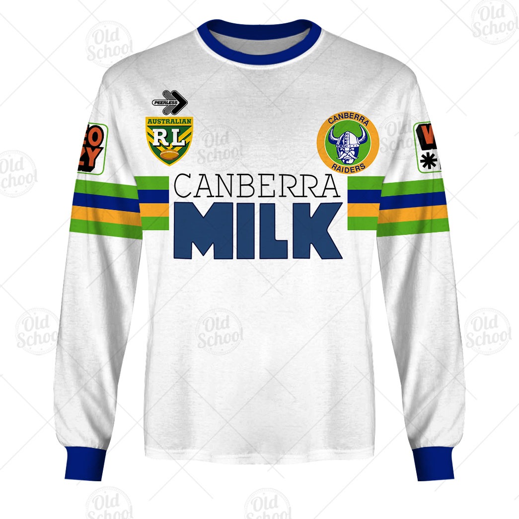 Personalise ARL/NRL Canberra Raiders 1995 Away Jersey Vintage Retro - OldSchoolThings - Personalize Your Own New & Retro Sports Jerseys, Hoodies, T Shirts