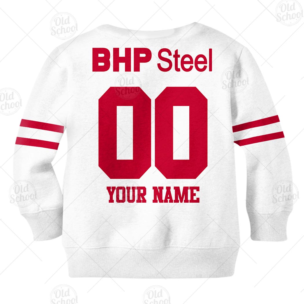 Personalize Illawarra Steelers 1987 ARL/NRL Vintage Retro White Away Jersey for Kids - OldSchoolThings - Personalize Your Own New & Retro Sports Jerseys, Hoodies, T Shirts