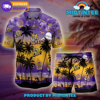 LSU Tigers Logo Combo Hawaiian Shirt, Shorts