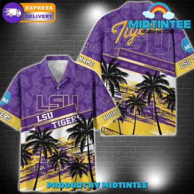 LSU Tigers NCAA Pattern Personalized Hawaiian Set