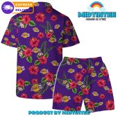 Los Angeles Lakers Team Hawaiian Set Floral Pattern - demo10