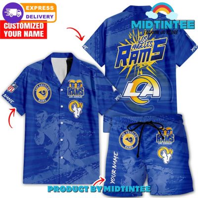 Los Angeles Rams Personalized Combo Hawaiian Shirt And Short