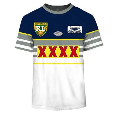 North Queensland Cowboys 1995 ARL/NRL Vintage Retro Heritage Jersey - OldSchoolThings - Personalize Your Own New & Retro Sports Jerseys, Hoodies, T Shirts