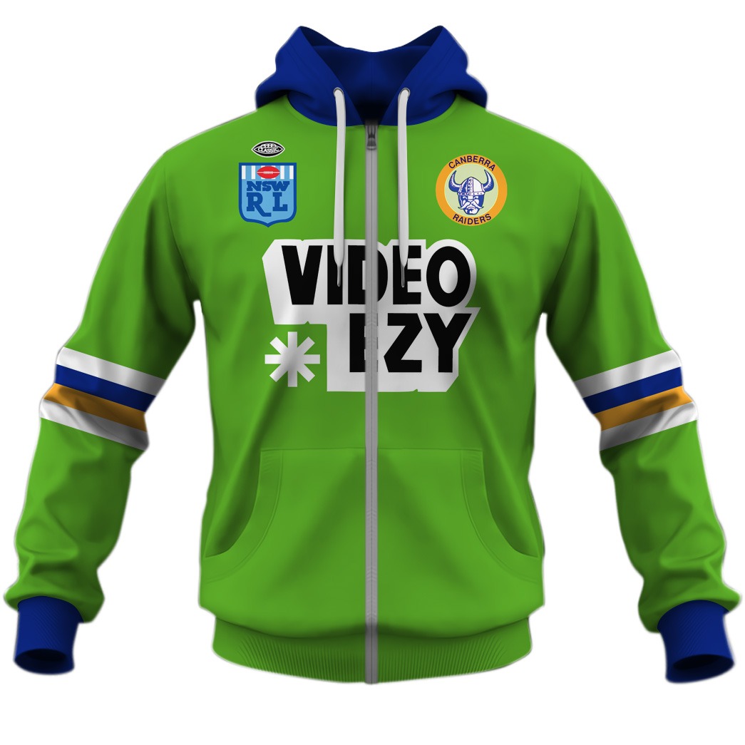 Canberra Raiders 1990 Video Ezy ARL/NRL Vintage Retro Heritage Jersey - OldSchoolThings - Personalize Your Own New & Retro Sports Jerseys, Hoodies, T Shirts Canberra Raiders 1990 Video Ezy ARL/NRL Vintage Retro Heritage Jersey - OldSchoolThings - Personalize Your Own New & Retro Sports Jerseys, Hoodies, T Shirts