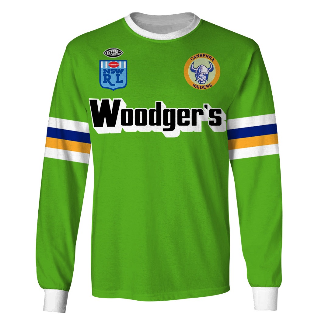 Canberra Raiders 1989 Woodgers ARL/NRL Vintage Retro Heritage Jersey - OldSchoolThings - Personalize Your Own New & Retro Sports Jerseys, Hoodies, T Shirts