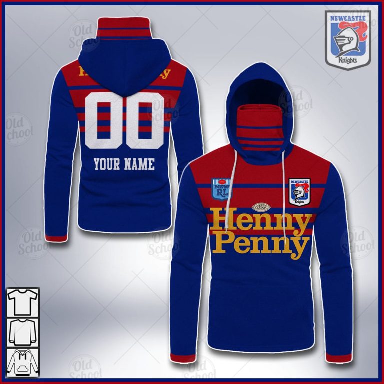 Personalised Newcastle Knights 1988 ARL/NRL Retro Heritage Classic Jersey Mask Hoodie - OldSchoolThings - Personalize Your Own New & Retro Sports Jerseys, Hoodies, T Shirts