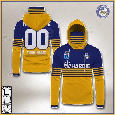 Personalised Parramatta Eels 1986 ARL/NRL Vintage Retro Jersey Mask Hoodie - OldSchoolThings - Personalize Your Own New & Retro Sports Jerseys, Hoodies, T Shirts