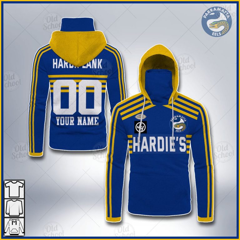 Personalised Parramatta Eels 1982 ARL/NRL Vintage Retro Jersey Mask Hoodie - OldSchoolThings - Personalize Your Own New & Retro Sports Jerseys, Hoodies, T Shirts