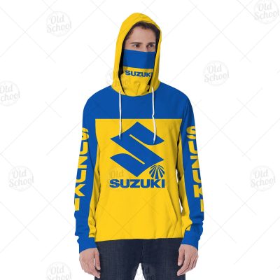 Personalized Vintage Style Suzuki Motocross Jersey MX Enduro AHRMA motorcycle dirt bike Mask Hoodie - OldSchoolThings - Personalize Your Own New & Retro Sports Jerseys, Hoodies, T Shirts