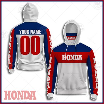 Personalized Vintage Style Honda Motocross Jersey MX Enduro AHRMA motorcycle dirt bike Mask Hoodie - OldSchoolThings - Personalize Your Own New & Retro Sports Jerseys, Hoodies, T Shirts