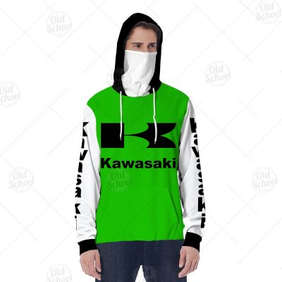 Personalized Vintage Style Kawasaki Motocross Jersey MX Enduro AHRMA motorcycle dirt bike Mask Hoodie - OldSchoolThings - Personalize Your Own New & Retro Sports Jerseys, Hoodies, T Shirts