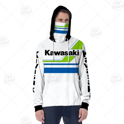 Personalized Vintage 80s Style Kawasaki Motocross Jersey MX Enduro AHRMA motorcycle dirt bike Mask Hoodie - OldSchoolThings - Personalize Your Own New & Retro Sports Jerseys, Hoodies, T Shirts