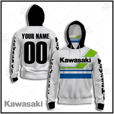 Personalized Vintage 80s Style Kawasaki Motocross Jersey MX Enduro AHRMA motorcycle dirt bike Mask Hoodie - OldSchoolThings - Personalize Your Own New & Retro Sports Jerseys, Hoodies, T Shirts