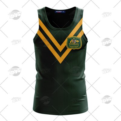 Personalised Australian Kangaroos ARL/NRL Heritage Retro Jersey Tank top - OldSchoolThings - Personalize Your Own New & Retro Sports Jerseys, Hoodies, T Shirts