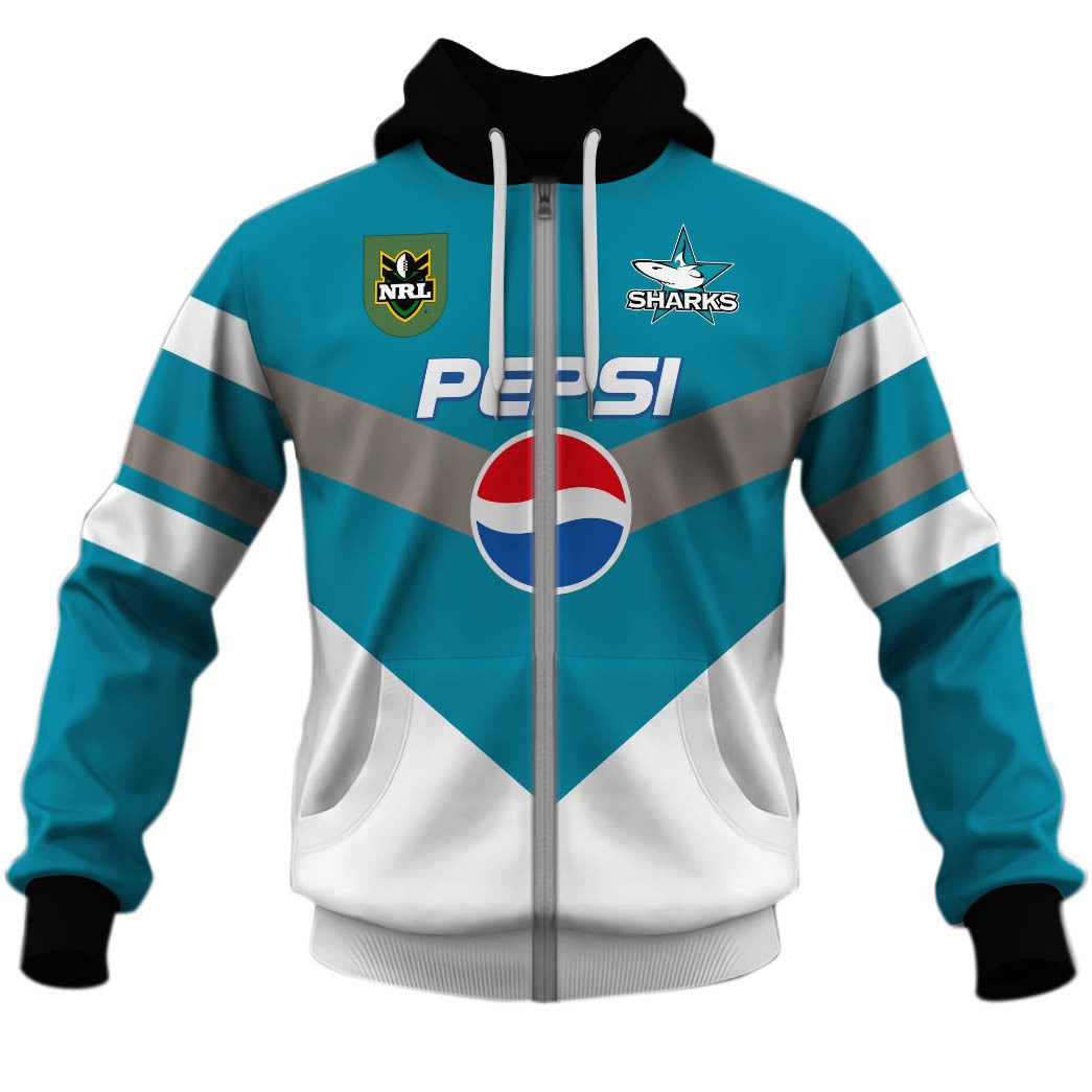 Personalize Cronulla Sutherland Sharks 1999 Retro Pepsi Jersey - OldSchoolThings - Personalize Your Own New & Retro Sports Jerseys, Hoodies, T Shirts