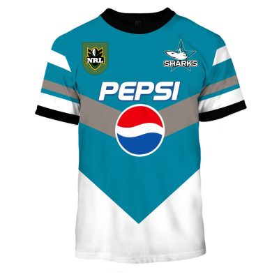 Personalize Cronulla Sutherland Sharks 1999 Retro Pepsi Jersey - OldSchoolThings - Personalize Your Own New & Retro Sports Jerseys, Hoodies, T Shirts